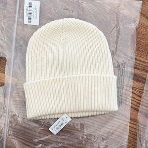 Lafayette 148 New York Ivory Knit Hat